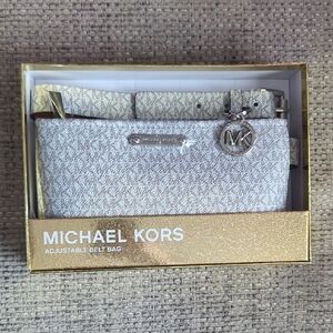 Michael Kors Silver Adjustable Belt Bag